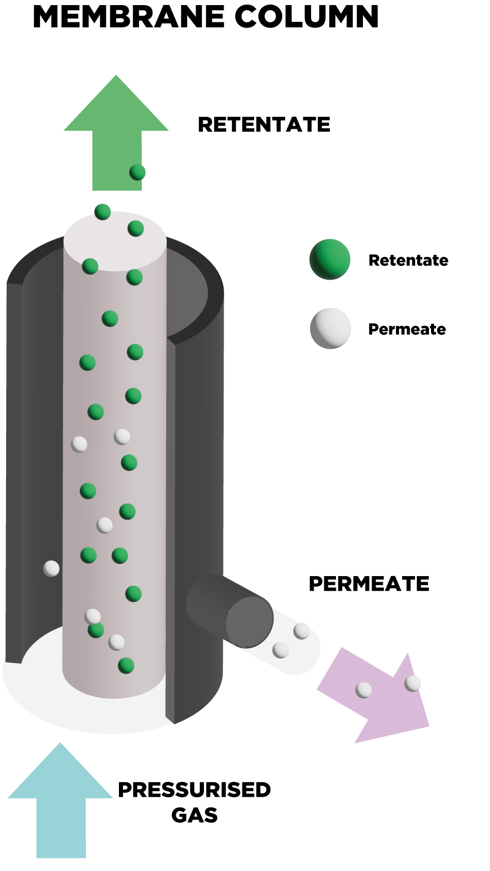 Unidad de separación por membrana de gas GARO