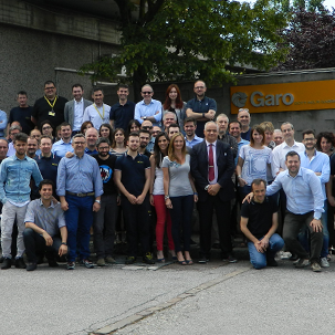 Garo Team Members stand outside the facility in Monza